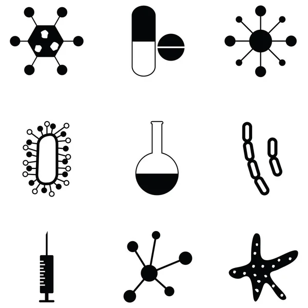 Set ikon patogen - Stok Vektor