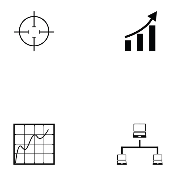 Conjunto de icono de estrategia — Vector de stock