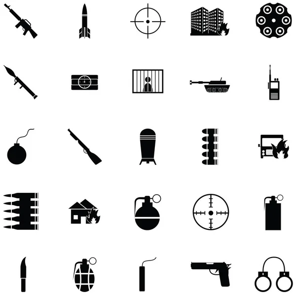 Conjunto de ícone terrorismo —  Vetores de Stock