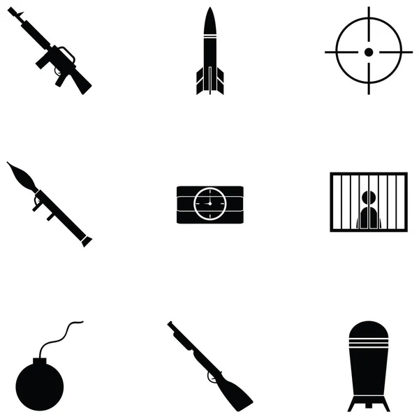 Conjunto de iconos terrorismo — Vector de stock