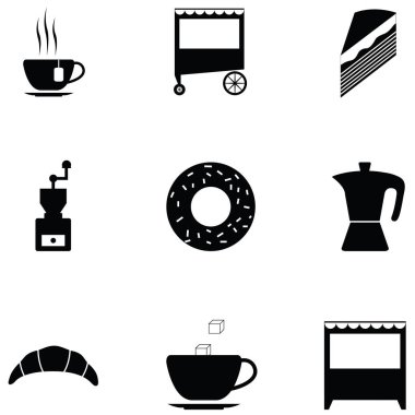Kafe simgesi seti