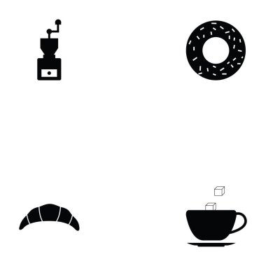 Kafe simgesi seti
