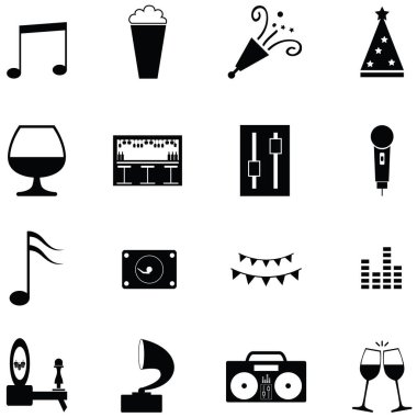 Gece kulübü Icon Set