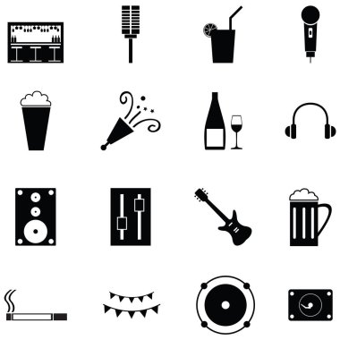 Gece kulübü Icon Set