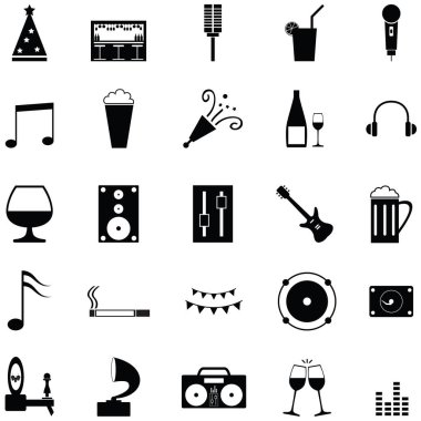 Gece kulübü Icon Set