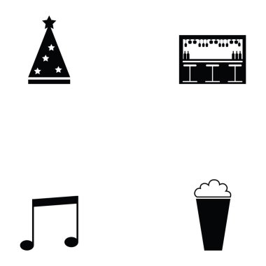 Gece kulübü Icon Set