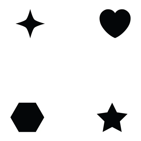 Jeu d'icônes formes géométriques — Image vectorielle