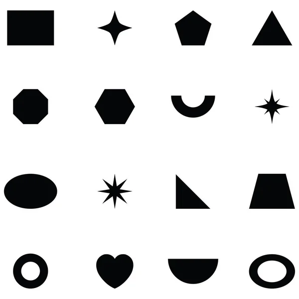 Набор значков геометрических фигур — стоковый вектор