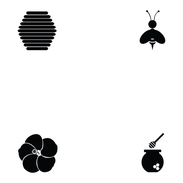 Set di icone miele — Vettoriale Stock