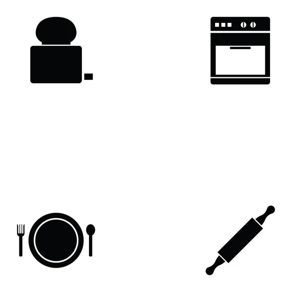 Set ikon dapur - Stok Vektor