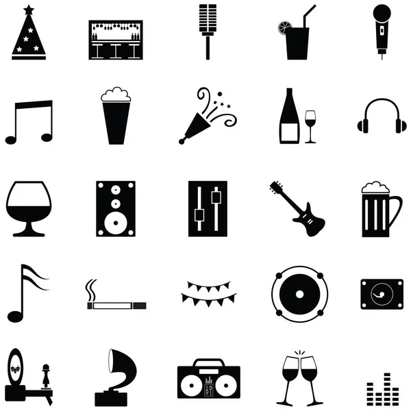 Discoteca Icono Conjunto — Vector de stock