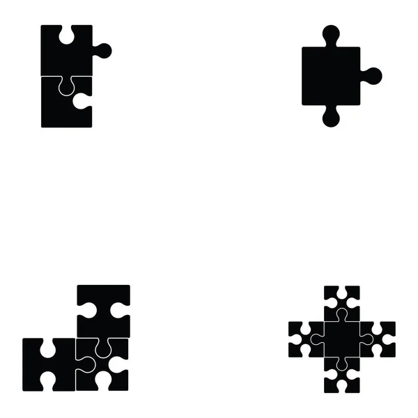 Puzzle icon set — Stock Vector