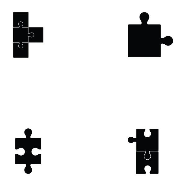 Puzzle icono conjunto — Vector de stock