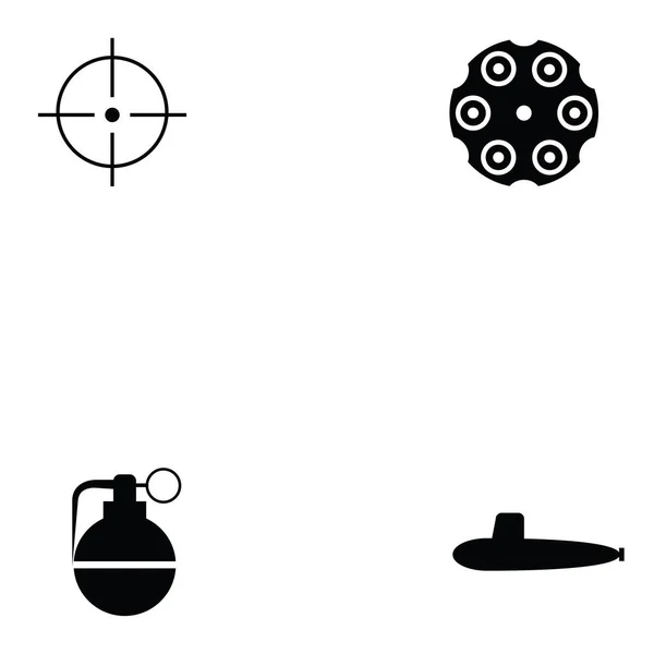 Set di icone di guerra — Vettoriale Stock