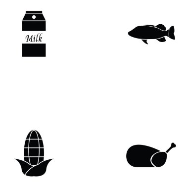 Sağlıklı gıda simge seti