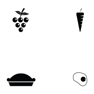 Sağlıklı gıda simge seti