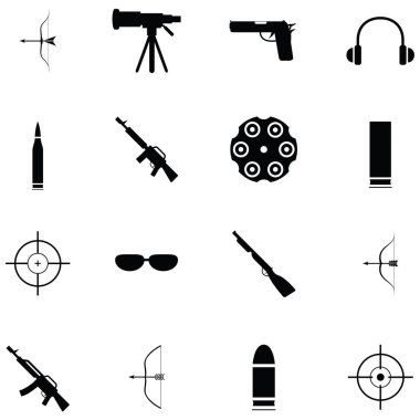 çekim aralığı Icon set