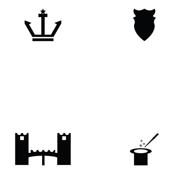 Set di icone medievali — Vettoriale Stock