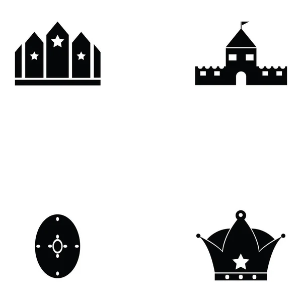 Conjunto de ícone medieval — Vetor de Stock