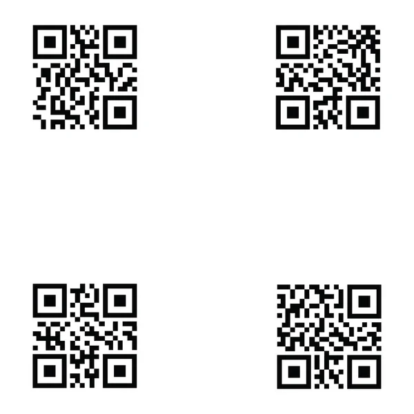 Qr conjunto de ícone de código — Vetor de Stock