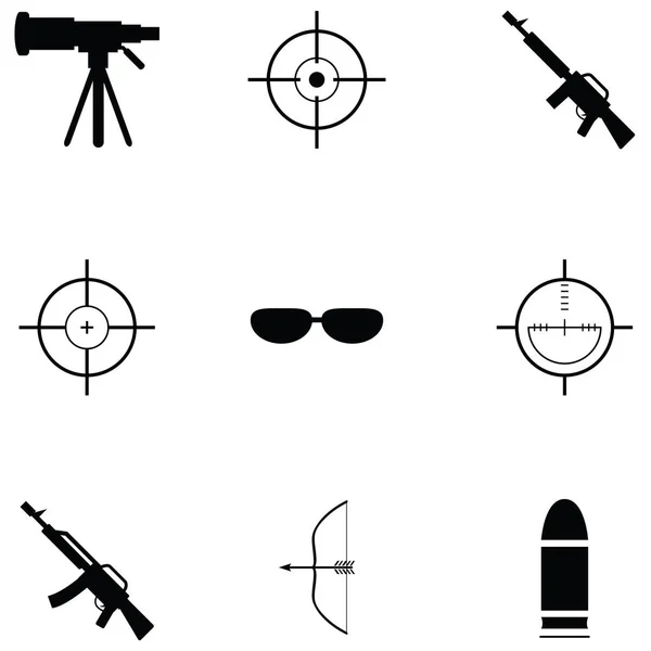 Set di icone del campo di tiro — Vettoriale Stock
