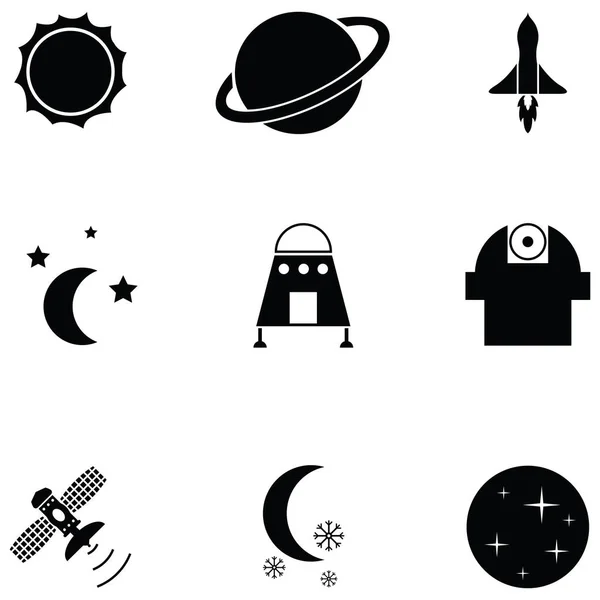 Conjunto de ícone de espaço —  Vetores de Stock