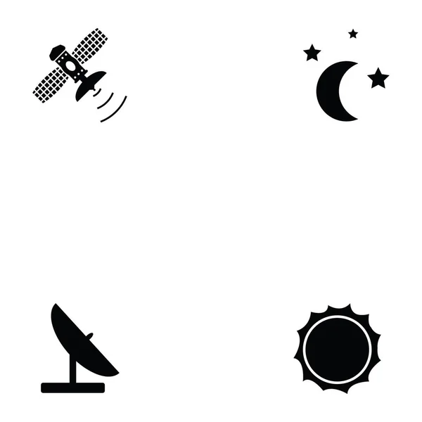 Ensemble d'icônes spatiales — Image vectorielle