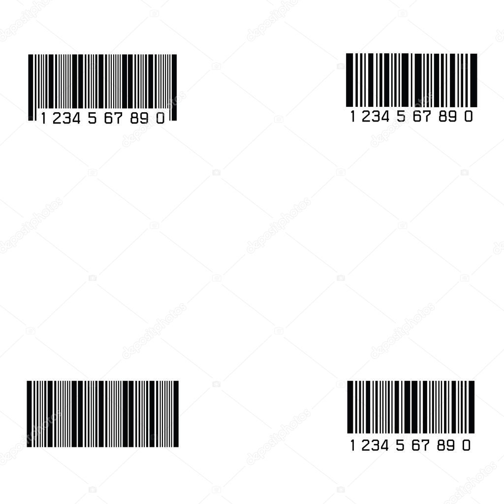 bar code icon set