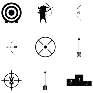 Okçuluk Icon set