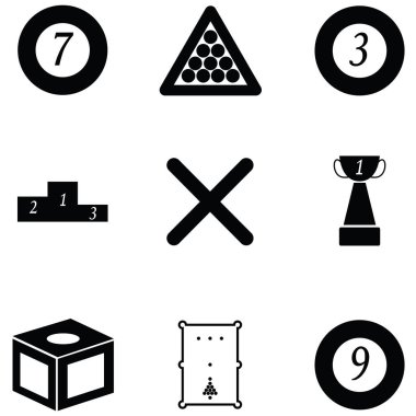Bilardo Icon set