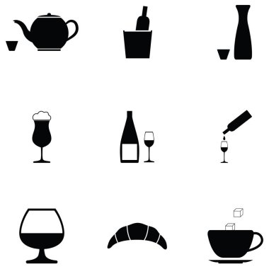 kafe simgesi seti