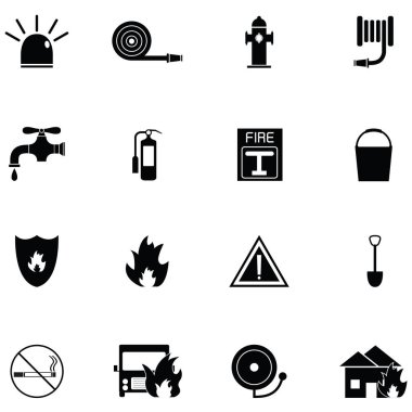 İtfaiyeci simgesi seti