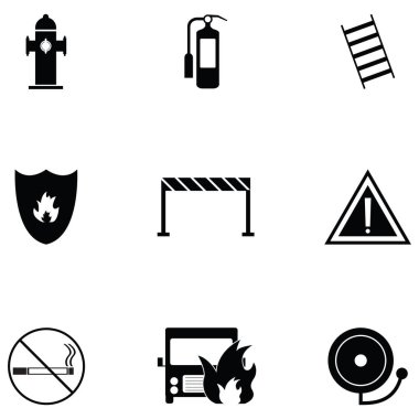 İtfaiyeci simgesi seti