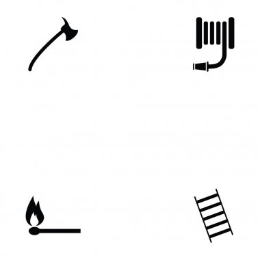 İtfaiyeci simgesi seti