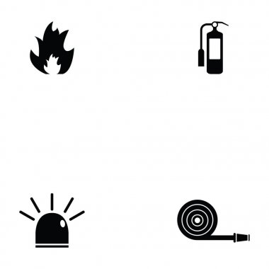 İtfaiyeci simgesi seti