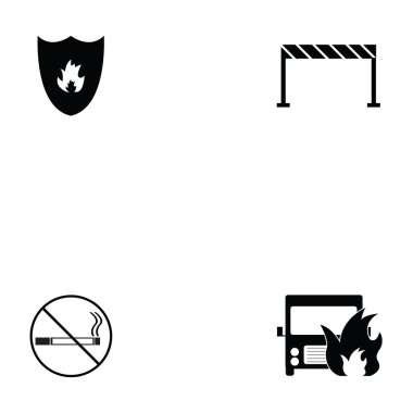 İtfaiyeci simgesi seti