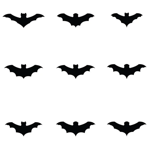 Set icona pipistrello — Vettoriale Stock