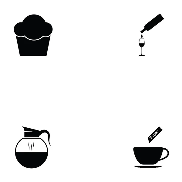 Zestaw ikon kawiarni — Wektor stockowy