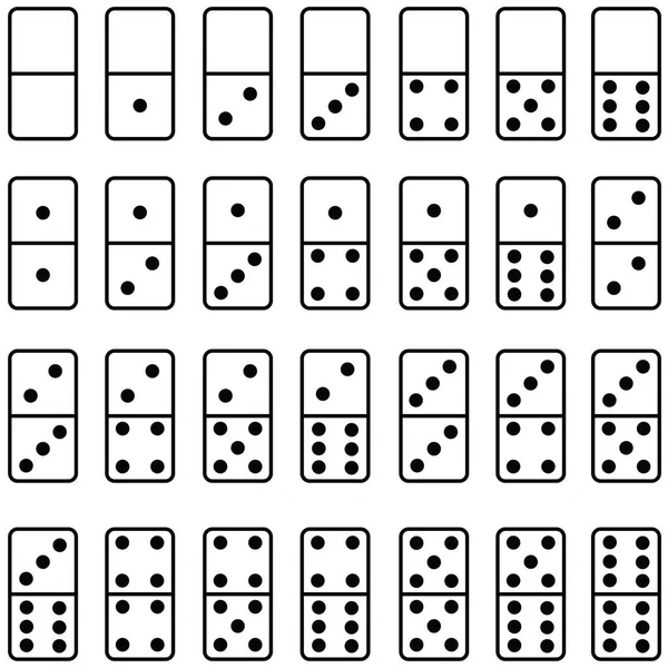 Domino Ikonuppsättning — Stock vektor