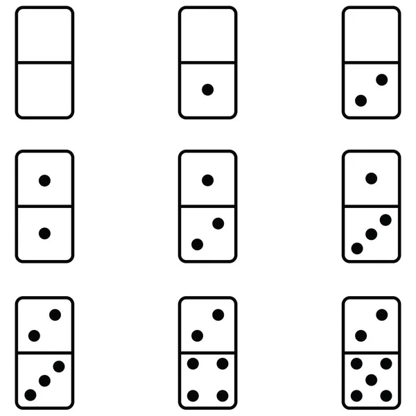 Domino Ikonuppsättning — Stock vektor