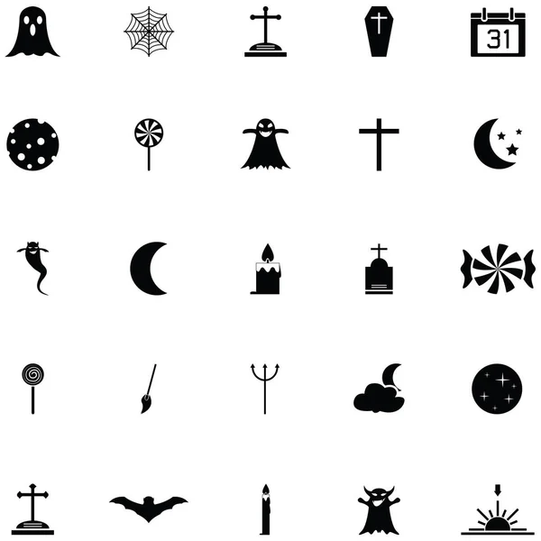 Halloween ikon set — Stock vektor
