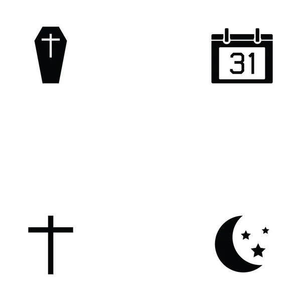 Symbolset zu Halloween — Stockvektor