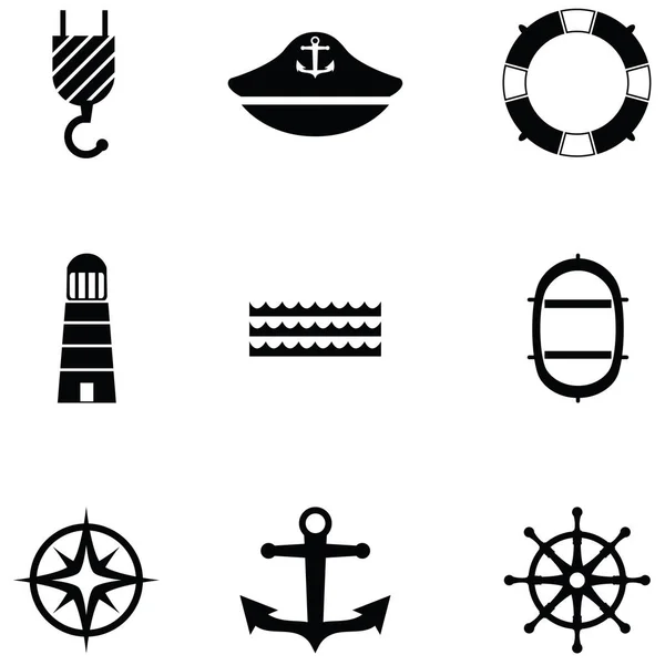 Набор значков гавани — стоковый вектор