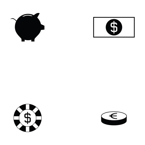 Pengar ikon set — Stock vektor