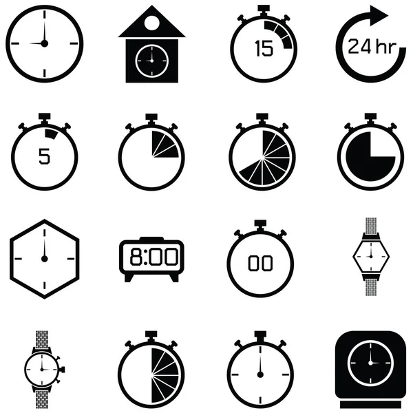 Watch Icon set — Stok Vektör