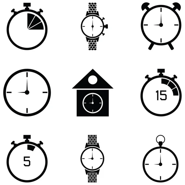 Watch Icon set — Stok Vektör