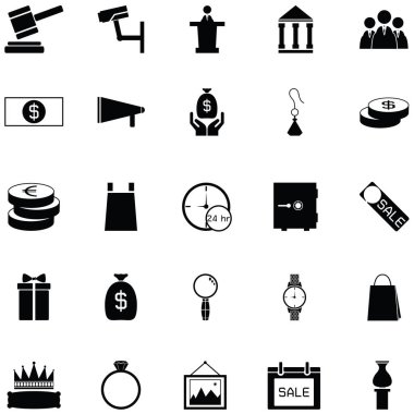 açık artırma Icon set