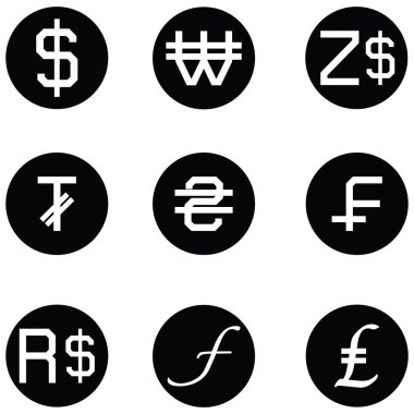 para birimi Icon set
