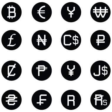 para birimi Icon set