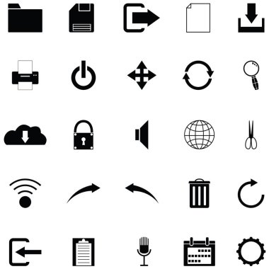 araç çubuğu simge seti